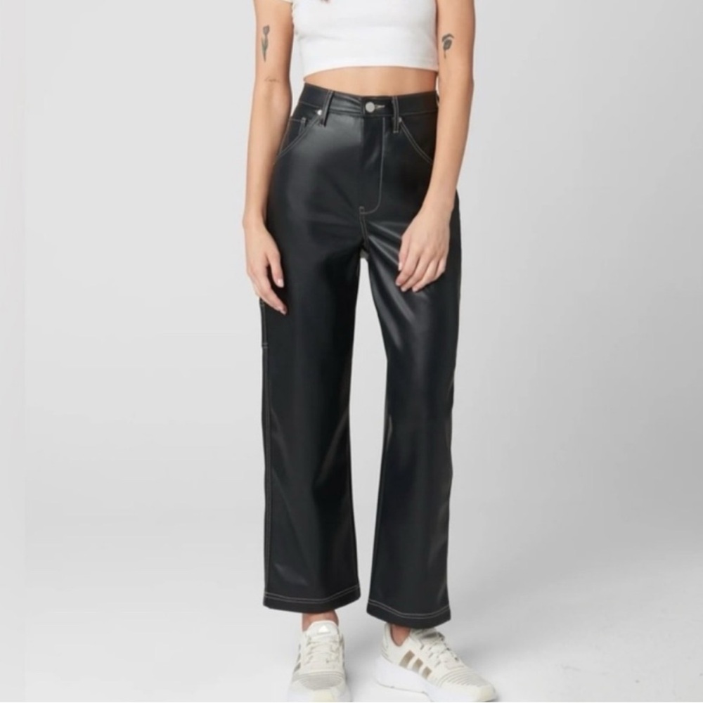 Blank NYC The Baxter Ribcage Straight Leg Vegan Leather Pants